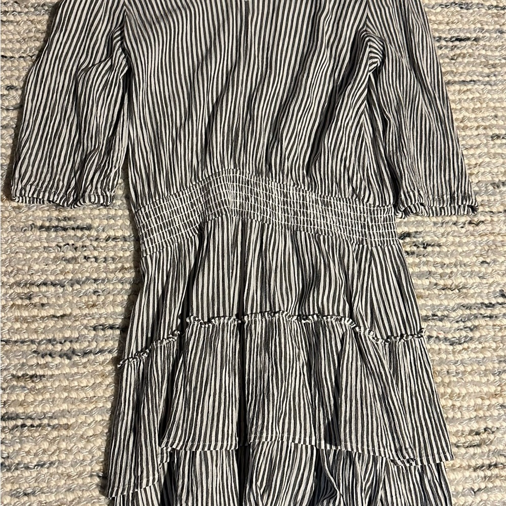 Z Supply Black and White Striped Casual Dress